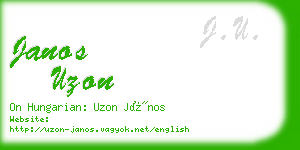 janos uzon business card